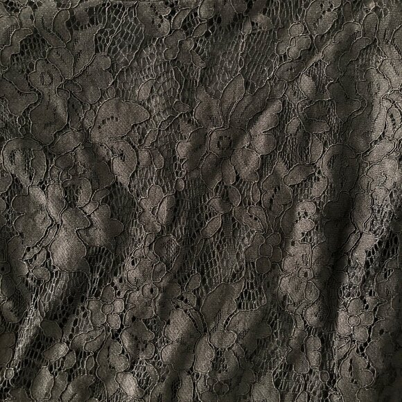 Simply Styled Womens Size M Black Lace 3/4 Sleeve Scoop Neck Mini Dress - Picture 7 of 9